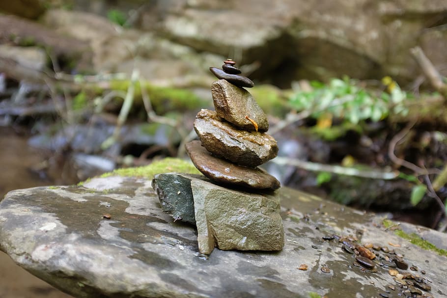 cairn, stones, stack, no people, rock, solid, rock - object HD wallpaper