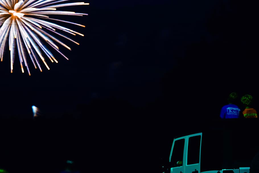 united states, athens, night, firework, dark, night sky, jeep HD wallpaper