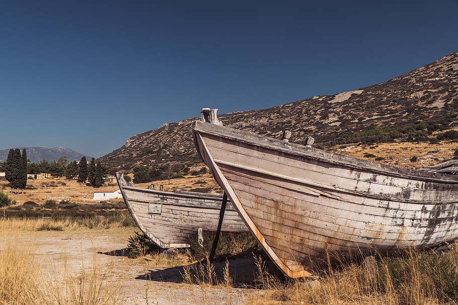 boat, grass, landscape, sky, outdoor, scenic, scenery, architecture HD wallpaper