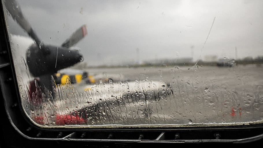 plane, airport, window, cockpit, runway, fast, fly, yellow HD wallpaper