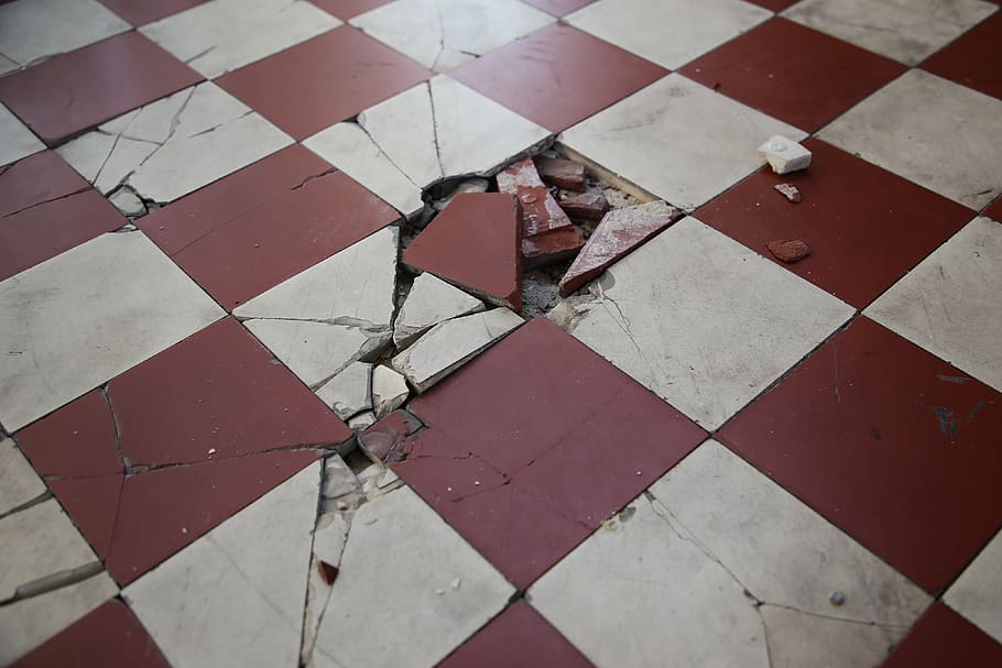 tiles, shard, ceramic, lost places, tiled floor, flooring, shape HD wallpaper
