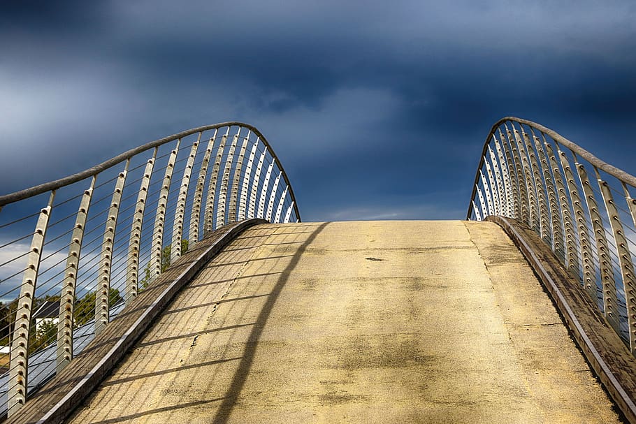bridge, architecture, landscape, heaven, sky, cloud - sky, nature HD wallpaper