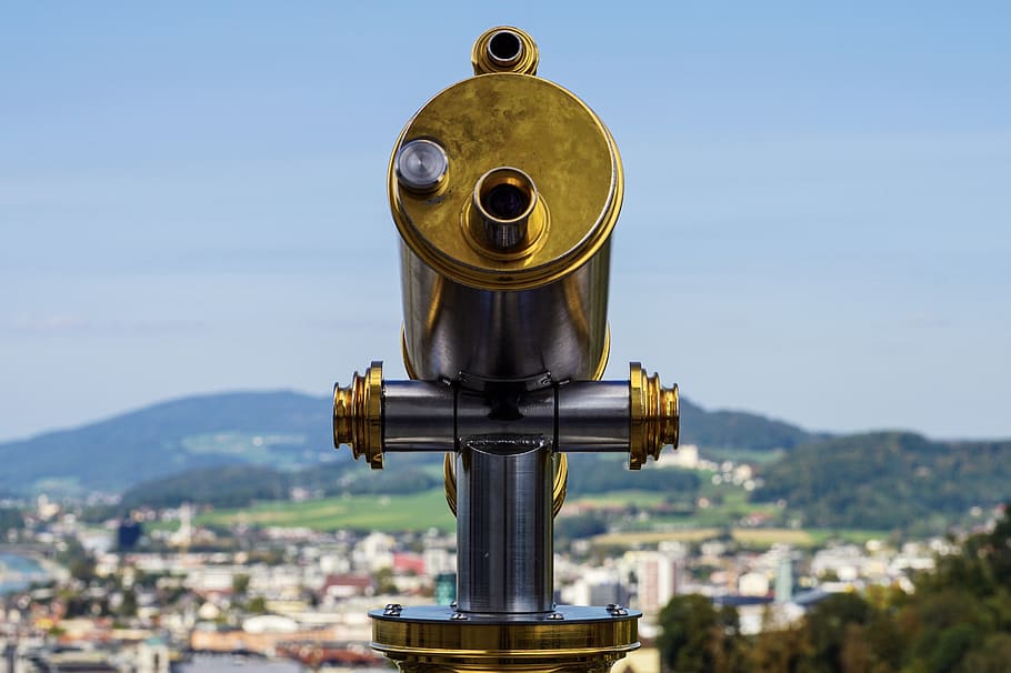 telescope, outlook, distant view, binoculars, viewpoint, foresight HD wallpaper
