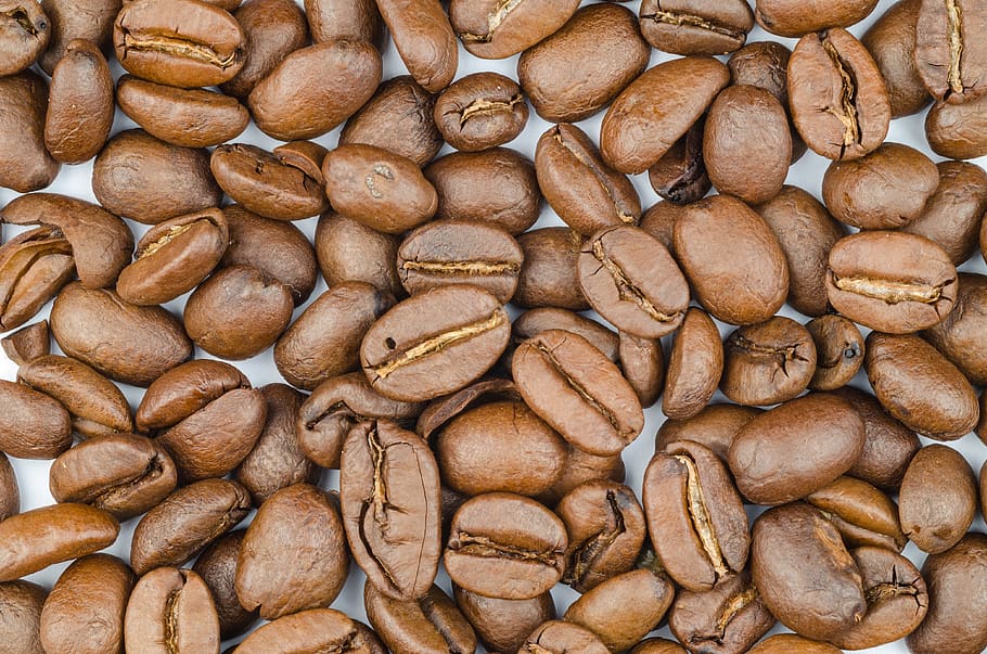 Coffee Beans, aroma, brown, caffeine, close-up, freshness, grains, HD wallpaper