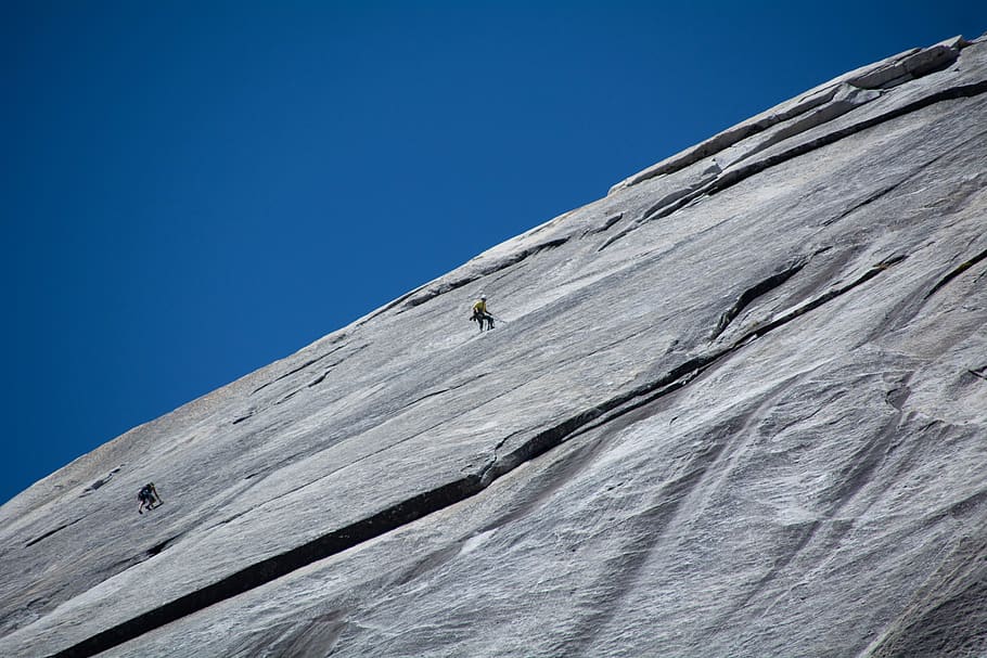 rock climbing, yosemite, thrill, sport, california, mountain, HD wallpaper