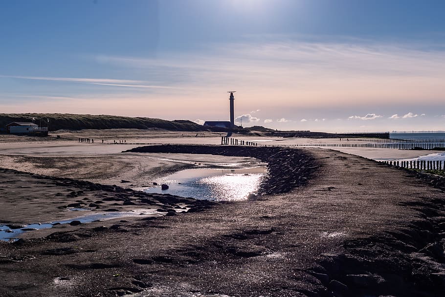 netherlands, westkapelle, water, sky, built structure, architecture HD wallpaper