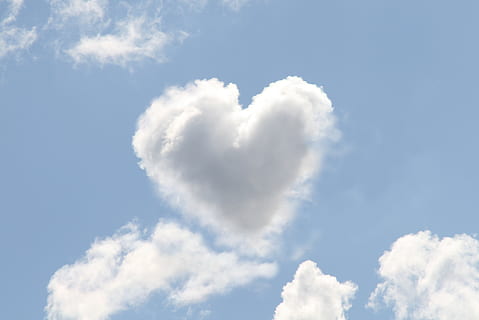 cloud, heart, clouds heart, heart cloud, love, sky, dream, dreamy HD wallpaper