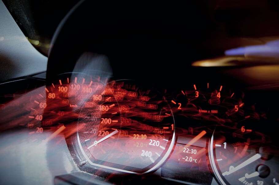 sweden, cluster, car, light, instrument, speedometer, gauges HD wallpaper