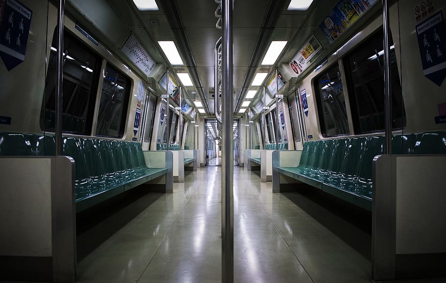 singapore, train, metro, empty, public, transport, vehicle seat HD wallpaper