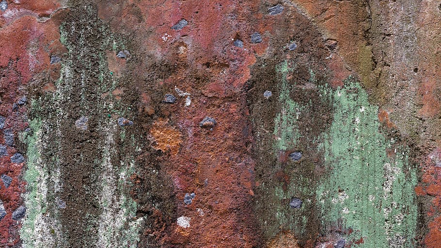 green and red wall, rust, catania, italy, brown, full frame, backgrounds HD wallpaper