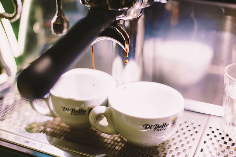 coffee, crema, espresso, coffee machine, extraction, cup, food and drink HD wallpaper