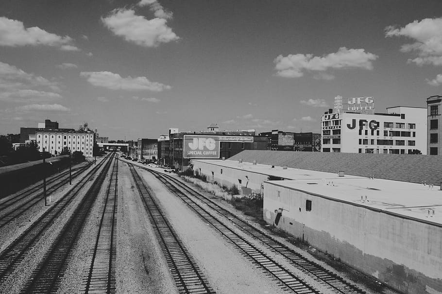 sky, cloud - sky, architecture, built structure, rail transportation HD wallpaper