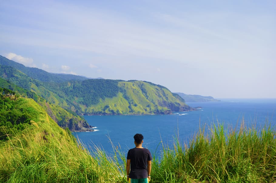 philippines, dingalan, sea, ocean, mountain, travel, nature HD wallpaper