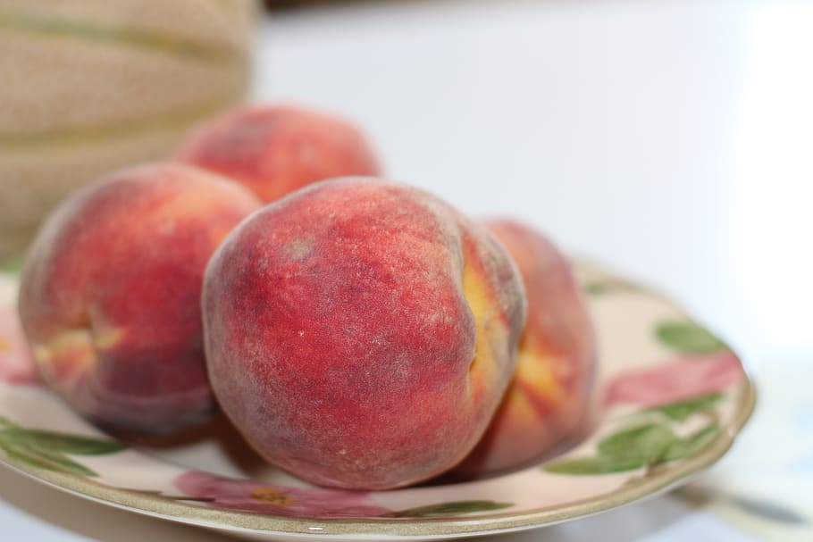 peach, fruit, organic, ripe, sweet, delicious, food, juicy HD wallpaper