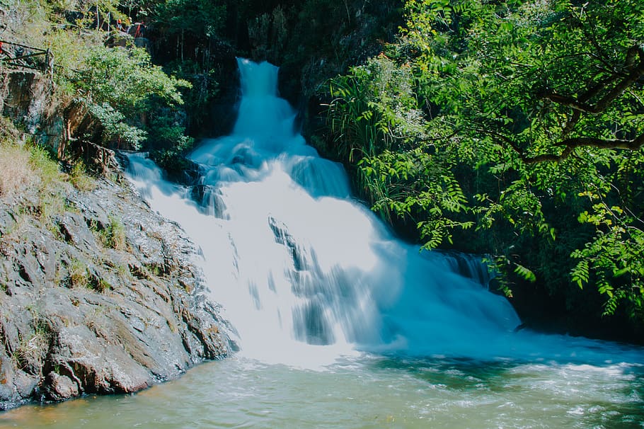 Time Lapse Photo of Waterfalls, beautiful, cascade, environment HD wallpaper