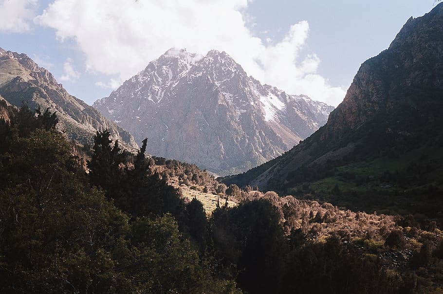 mountain, outdoors, nature, mountain range, kyrgyzstan, peak HD wallpaper
