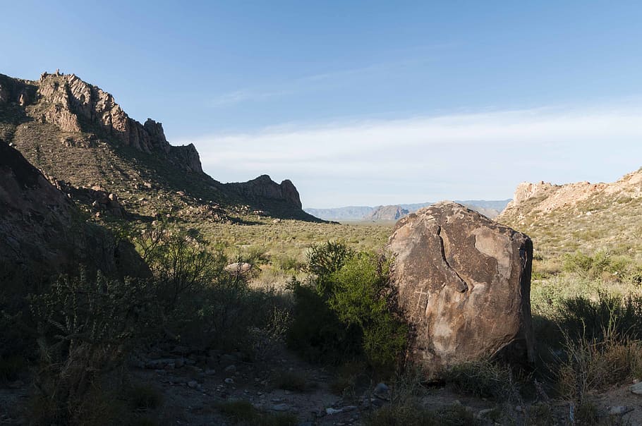 black rock, nature, outdoors, mountain, plateau, mesa, wilderness HD wallpaper