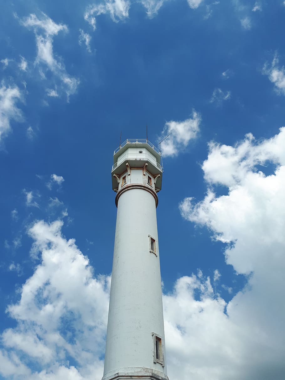 lighthouse, sky, nature, cloud - sky, low angle view, tower HD wallpaper