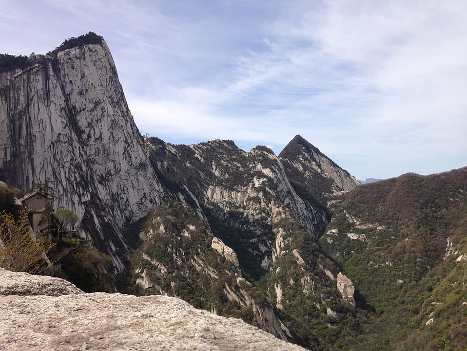 mountain, backdrop, landscape, china, sky, rock, scenics - nature HD wallpaper