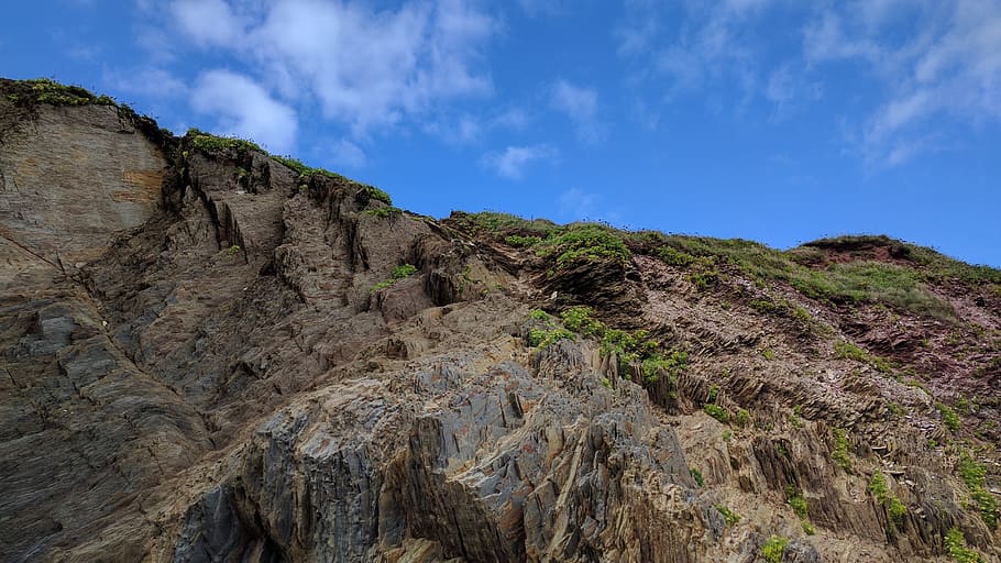 united kingdom, thurlestone, rock, rock - object, sky, environment HD wallpaper