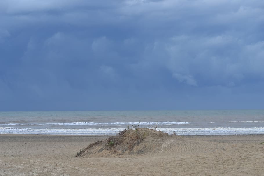 sea, storm, ocean, clouds, landscape, sky, nature, marina, climate HD wallpaper