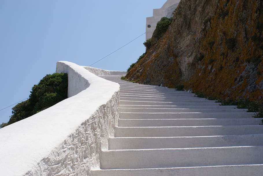 stairs, serifos, greece, direction, the way forward, staircase HD wallpaper