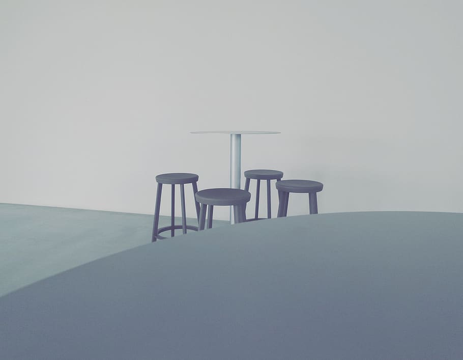 empty dining tables, seat, chair, absence, indoors, copy space HD wallpaper