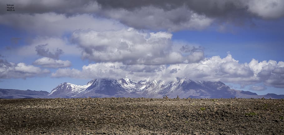 Mountain and Dried Soil, arid, barren, clouds, dawn, daylight HD wallpaper