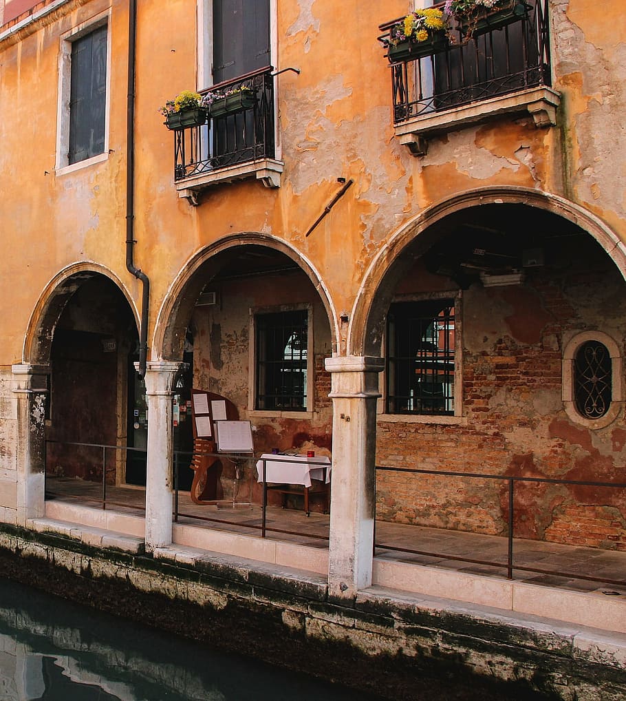 restaurant, food, old, construction, architecture, urban, built structure HD wallpaper