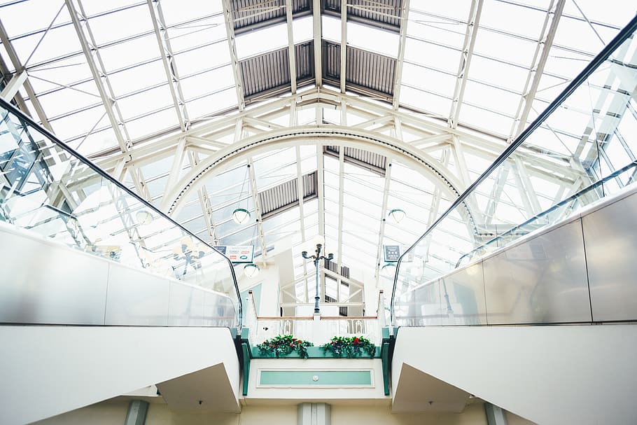 architecture, built structure, indoors, plant, glass - material HD wallpaper