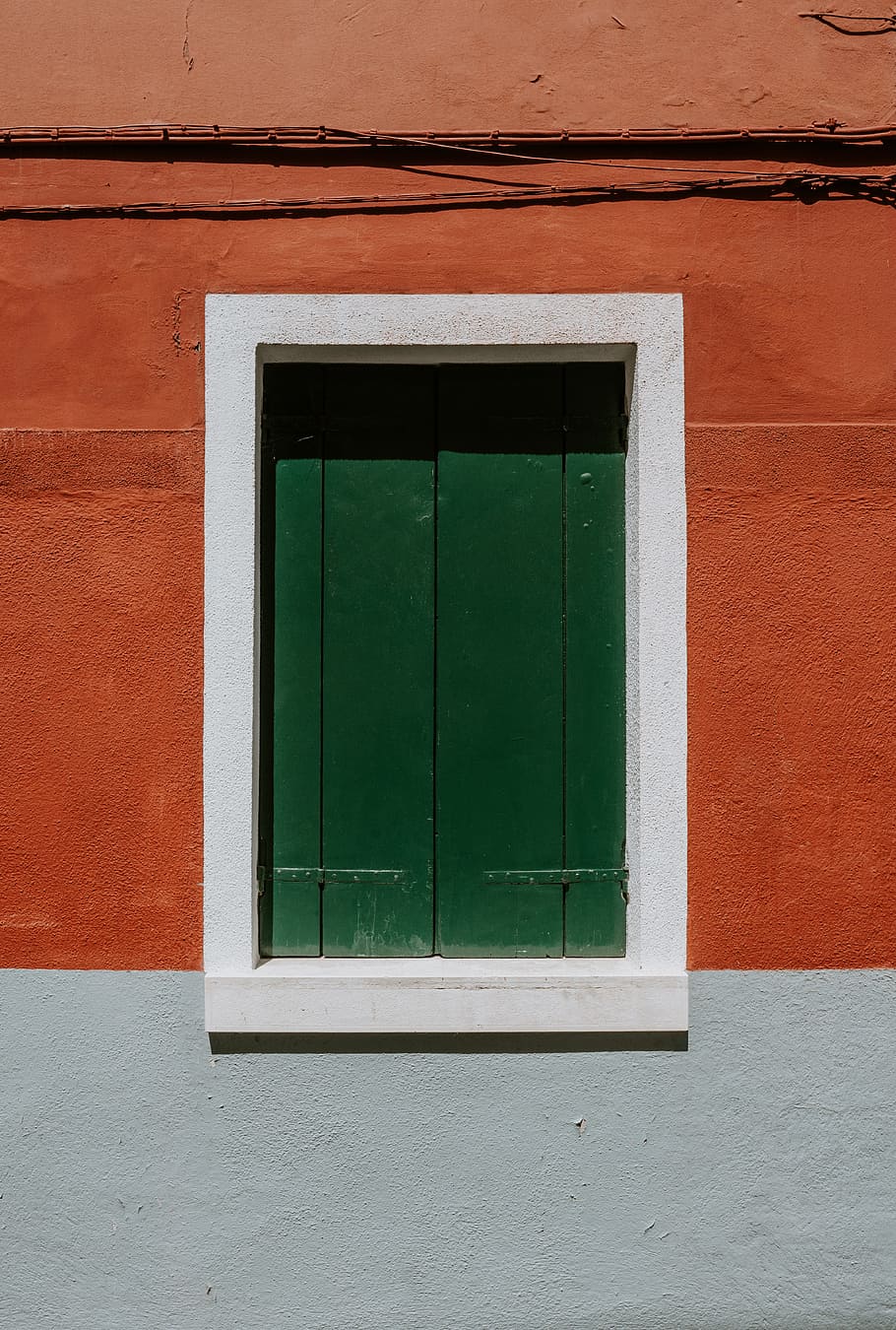 rectangular white frame, door, wall, shadow, sunlight, cable HD wallpaper