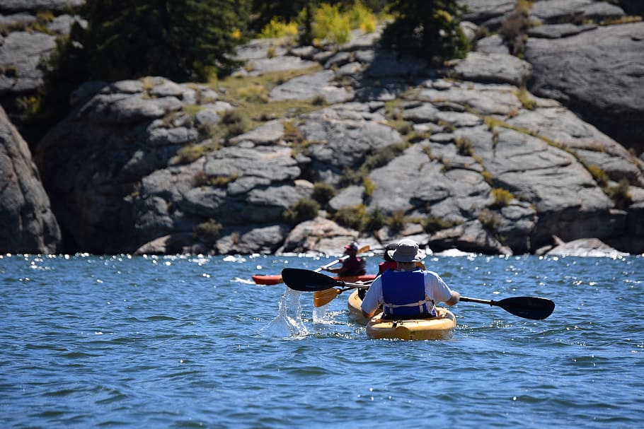 Photo of People in Kayak on a Sunny Day, action, blur, canoe HD wallpaper