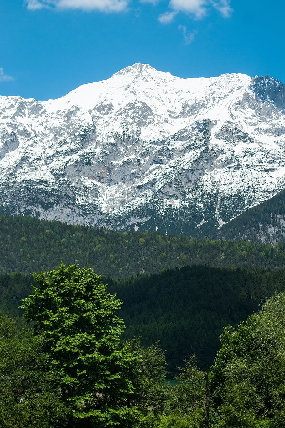 mountain, mountains, sky, view, landscape, alpine, nature, summit HD wallpaper