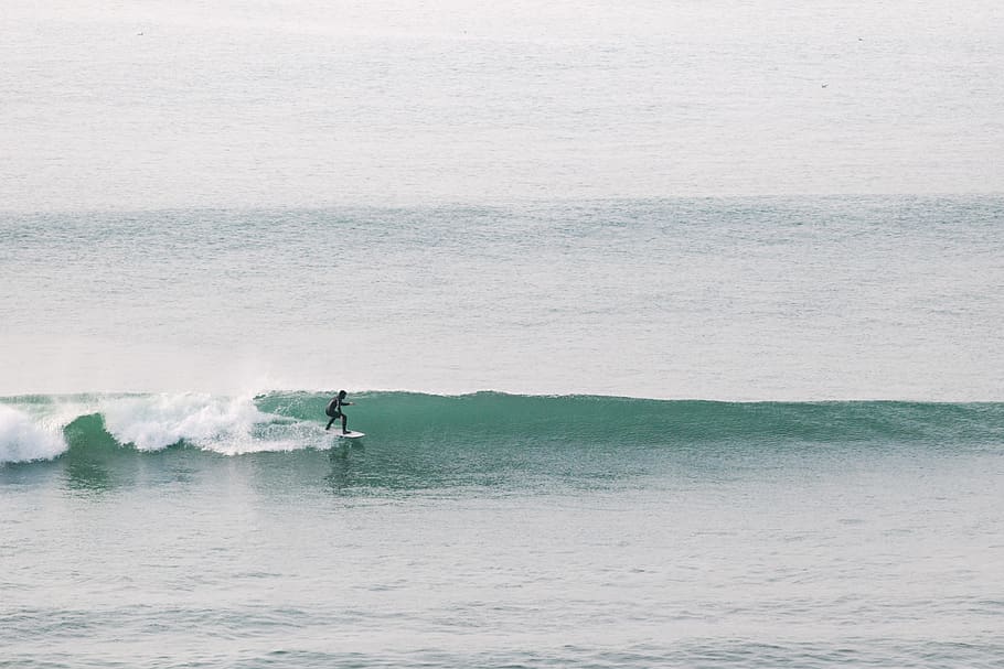 surfer on water wave, sea, outdoors, ocean, nature, person, human HD wallpaper