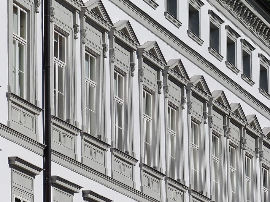 White Building, architecture, windows, built structure, building exterior HD wallpaper