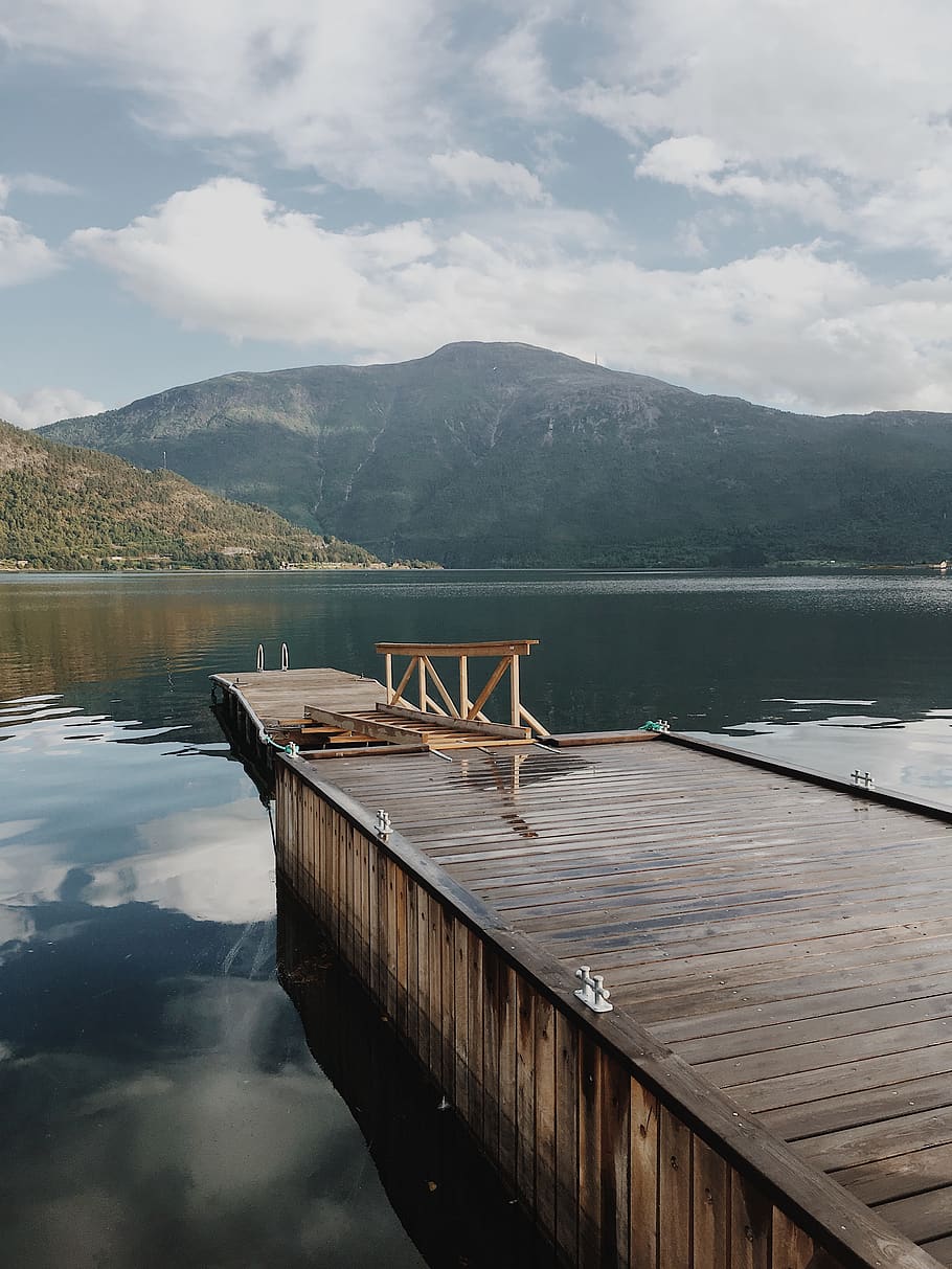 norway, water, mountain, cloud - sky, lake, beauty in nature HD wallpaper