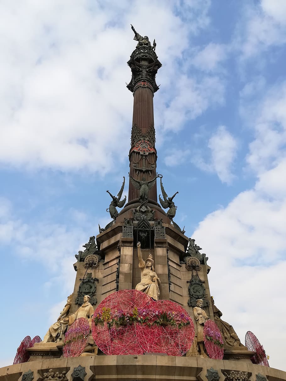architecture, building, tower, monument, steeple, spire, columbus monument HD wallpaper