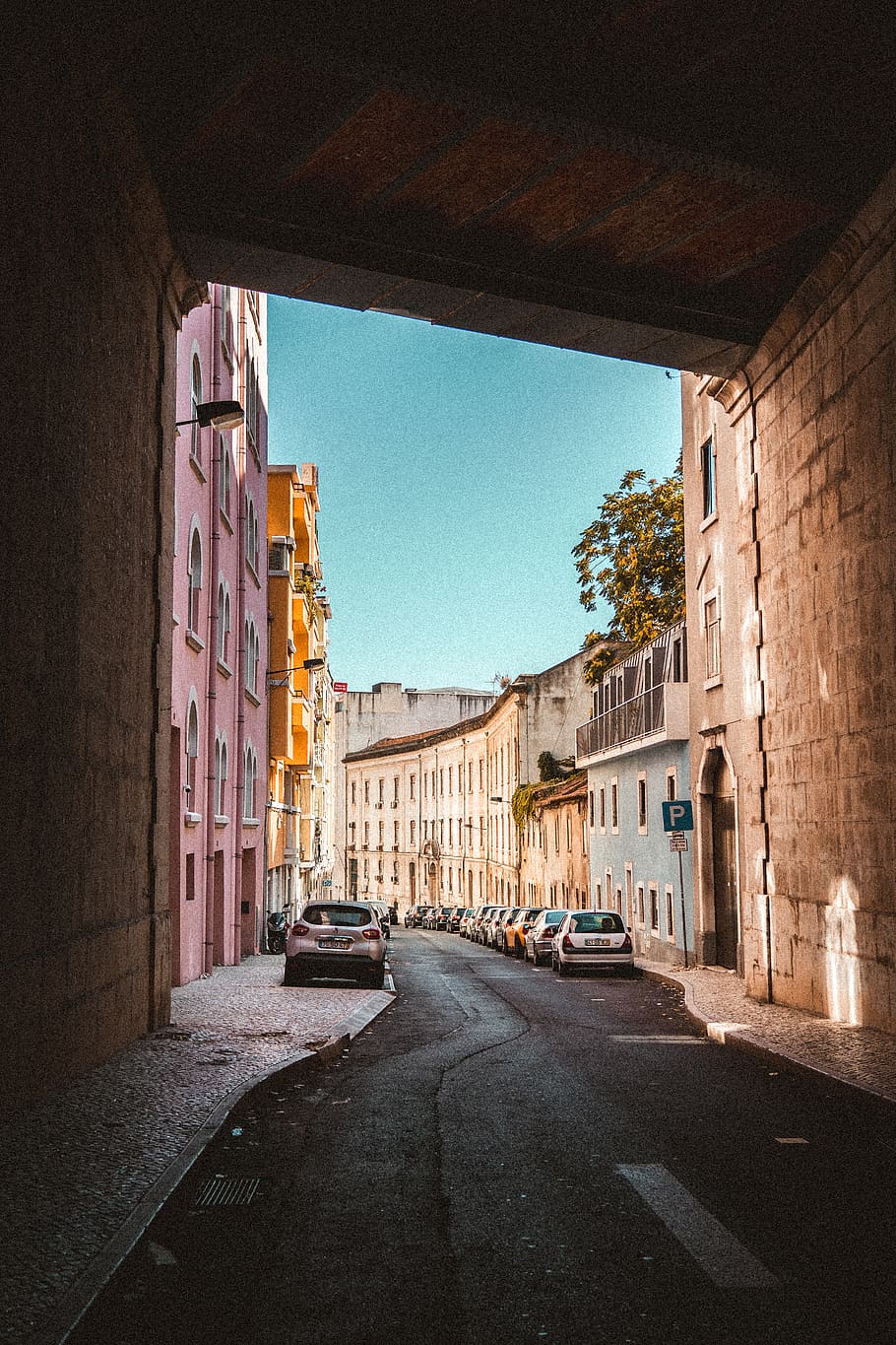 portugal, lisbon, car, city, urban, lisboa, house, sky, blue, HD wallpaper
