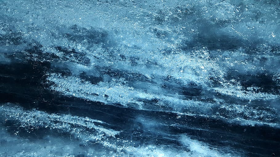 Blue Abstract Painting, blur, close-up, crystal, crystal clear HD wallpaper