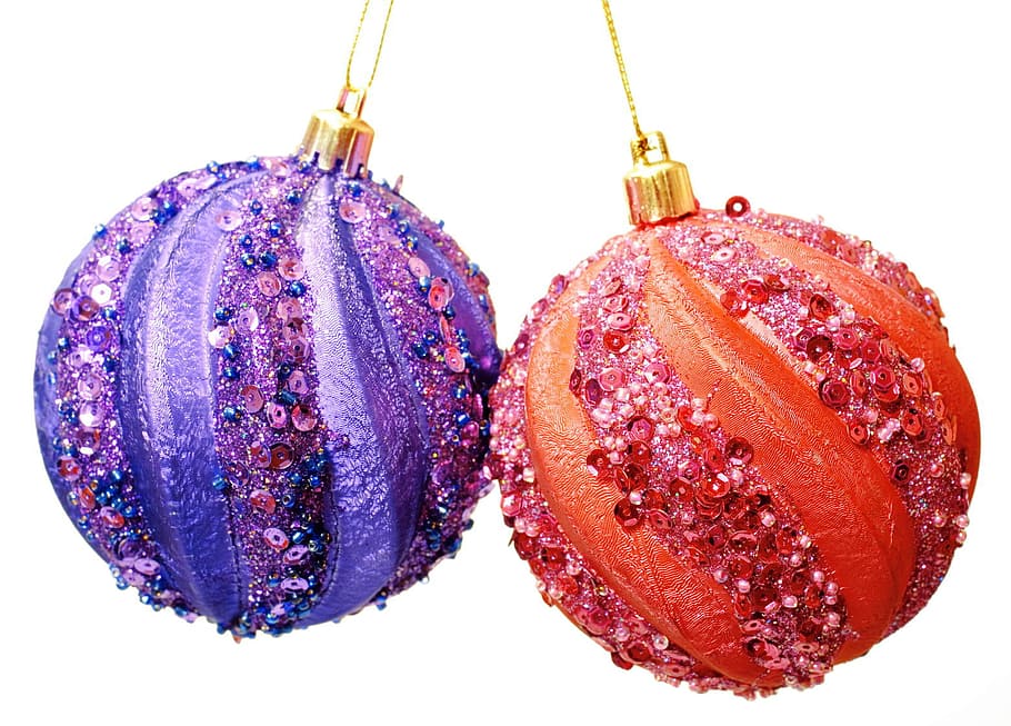 ball, bauble, balls, baubles, red, celebrate, christmas, close-up HD wallpaper