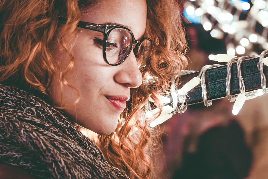 Close-Up Photo of a Woman Wearing Eyeglasses, adult, attractive HD wallpaper