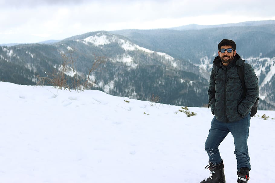 hiking, winter, cold, turkey, mountain, one person, leisure activity HD wallpaper