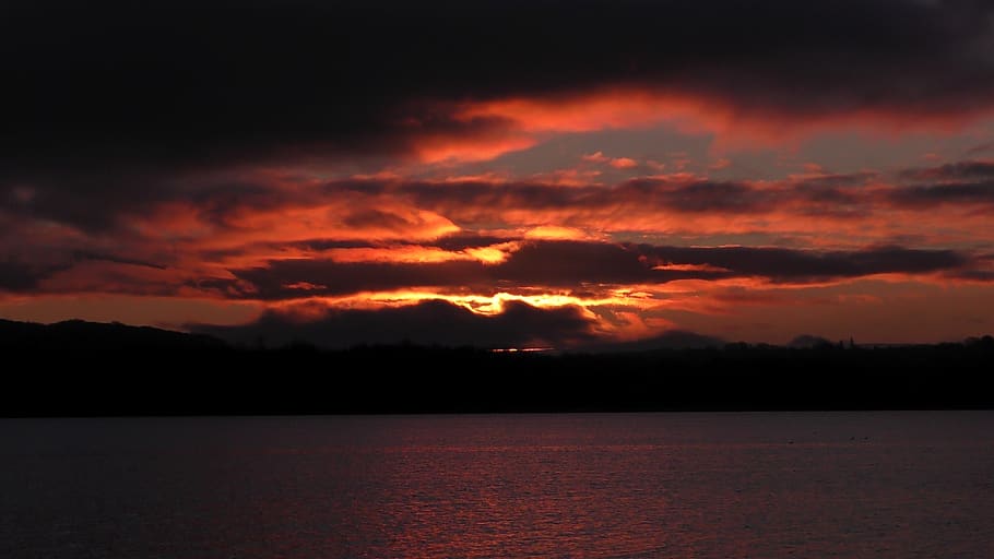 clouds, water, sky, sunset, dusk, sunrise, mood, scenic, cloud - sky HD wallpaper