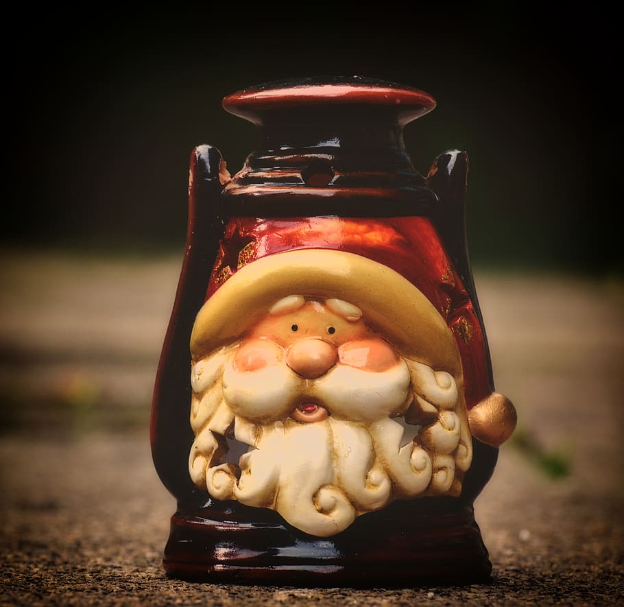 christmas, lamp, windlight, ceramic, decoration, lighting, representation HD wallpaper
