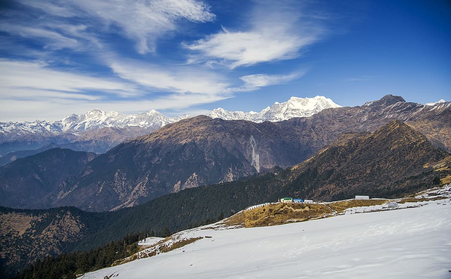Mountain Ranges, cold, daylight, landscape, nature, outdoors HD wallpaper