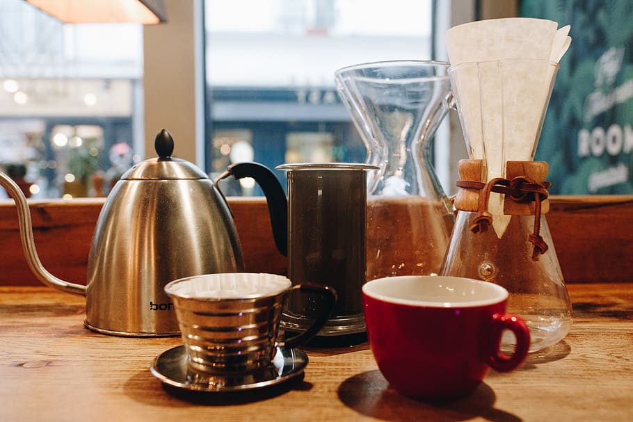 coffee, coffeeshop, brewing, cup, chemex, kalita, food and drink HD wallpaper