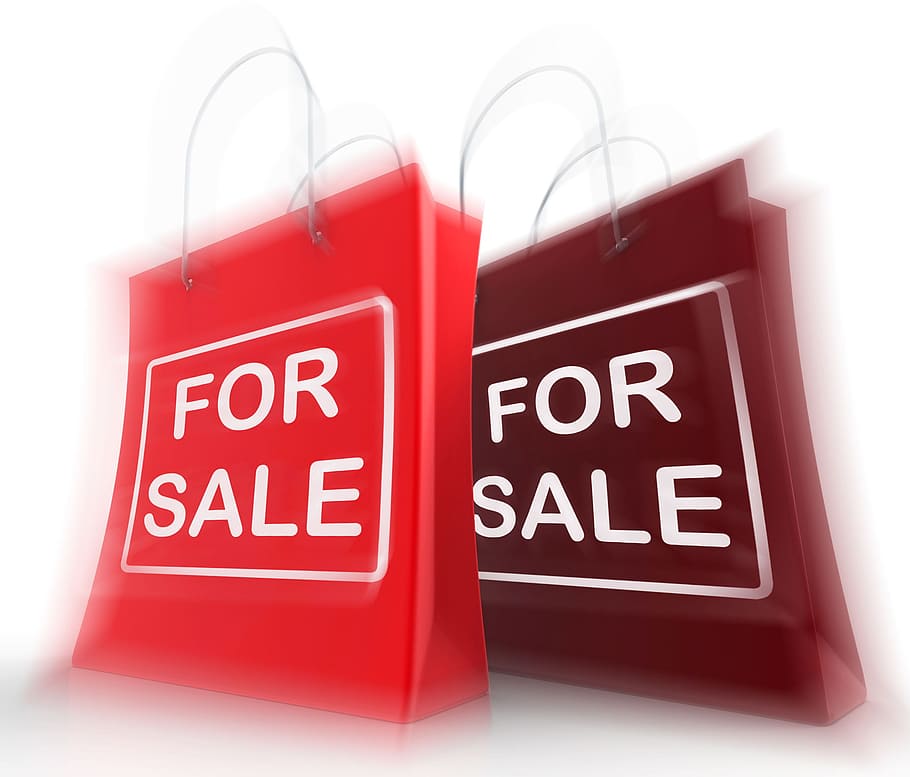 For Sale Shopping Bags Representing Retail Selling and Offers, HD wallpaper