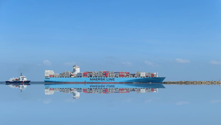 freighter, shipping, container ship, cargo, hamburg, charge HD wallpaper
