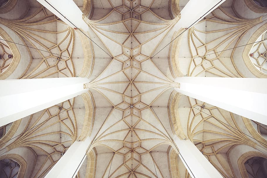 church, ceiling, pattern, design, texture, architecture, built structure HD wallpaper