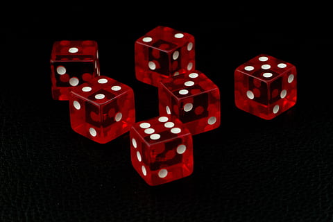 cube, red, crystal optics, gambling, craps, color, win, play HD wallpaper